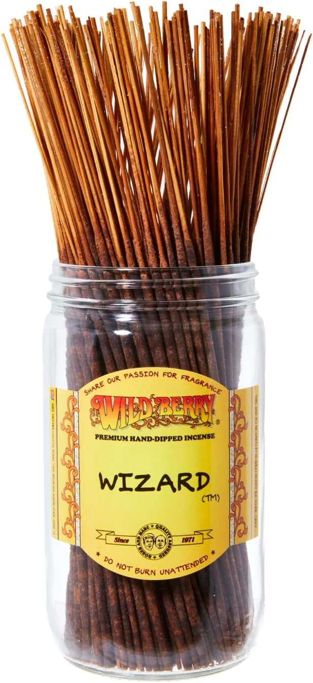 Wild Berry Wizard 11-Inch Incense Sticks, Hand Dipped, 100 Count