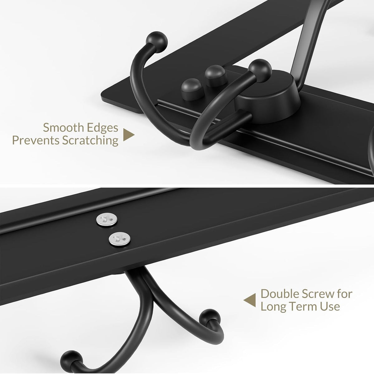 Heavy Duty Over The Door Towel Rack for Bathroom, Black Door Towel Hanger