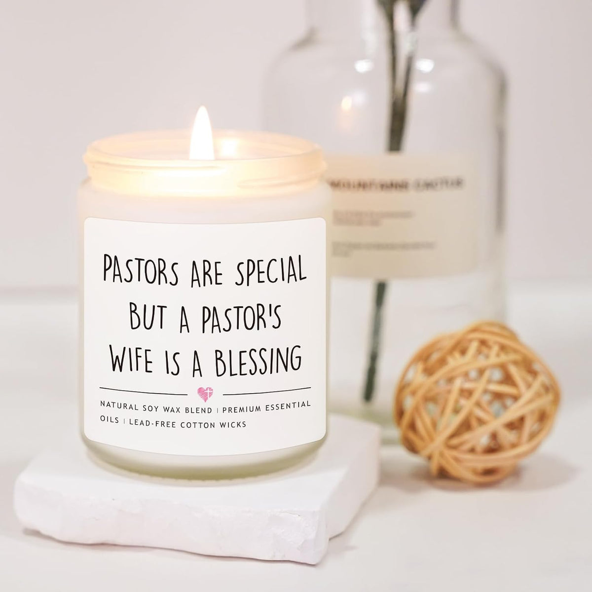 Pastors Wife Appreciation Gifts for Women, Lavender Scented Soy Wax Candle
