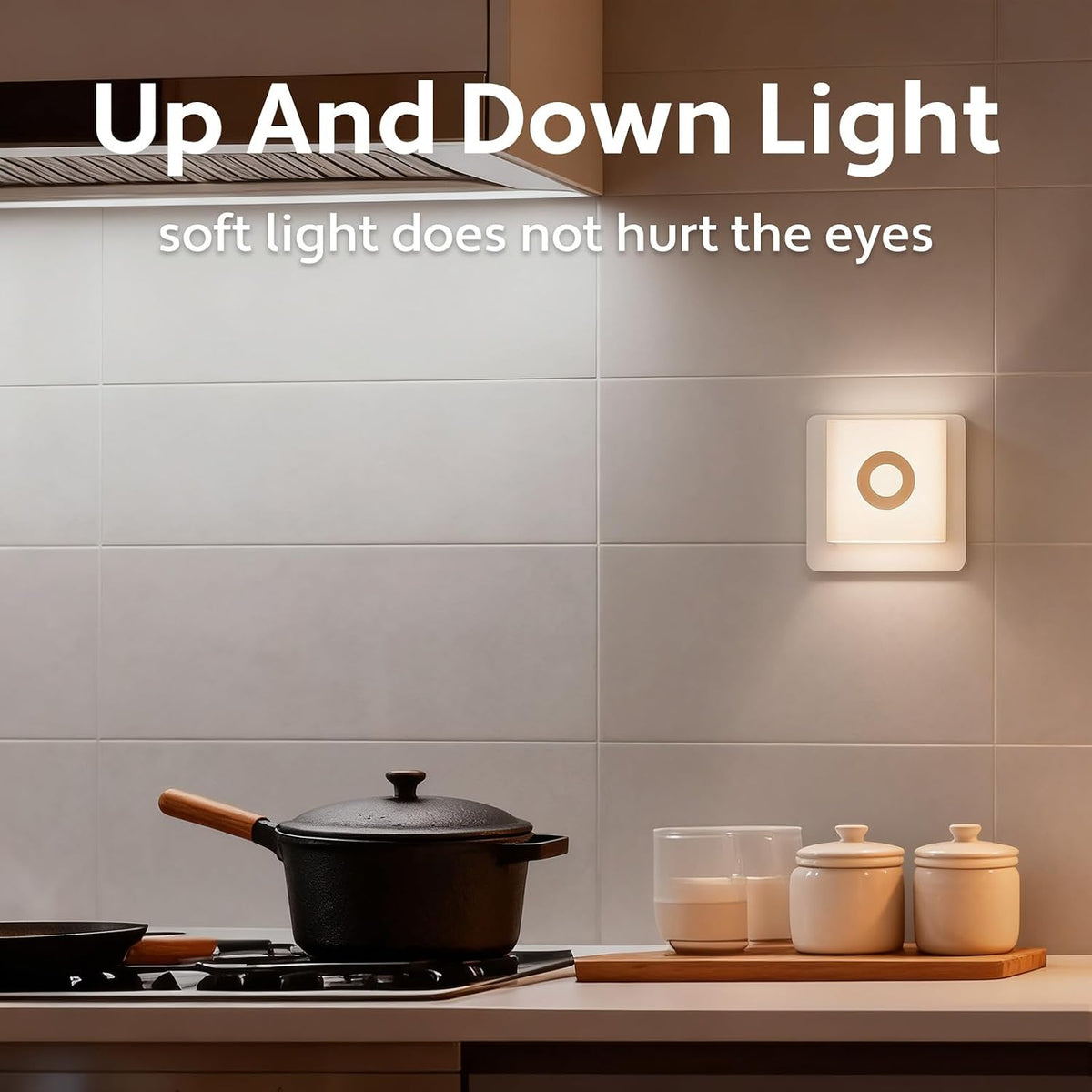2 Pack LED Night Lights Plug Into Wall,4000K Soft White 0.7W Motion Sensor Night Light,LED Night Light for Bathroom, Adult, Hallway