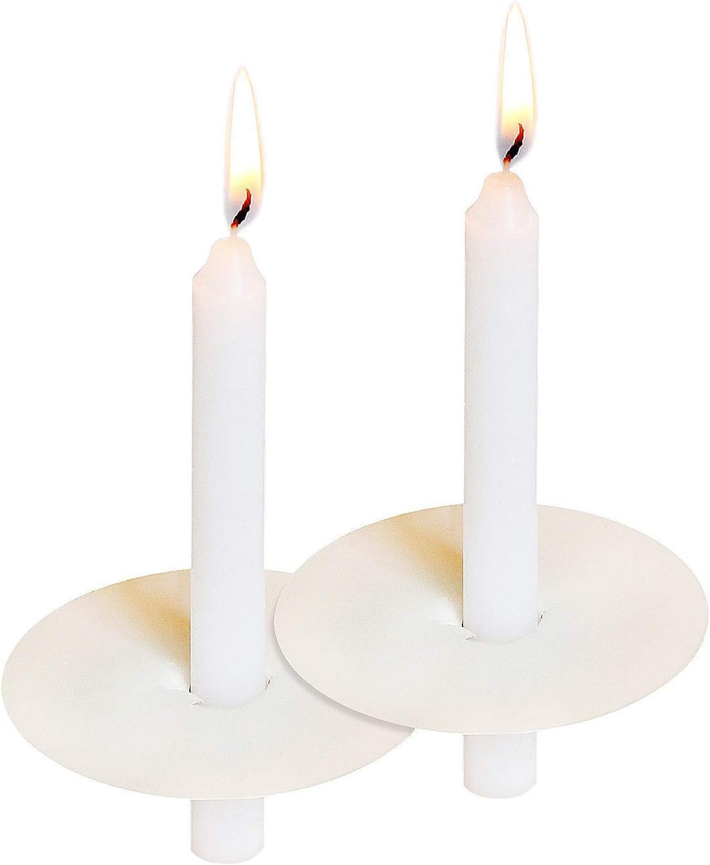 Howemon 150 Church Candles with Drip Protectors for Devotional Candlelight Vigil Service, Box of 150 Candles, Unscented White 5" H X 1/2" D, No Smoke