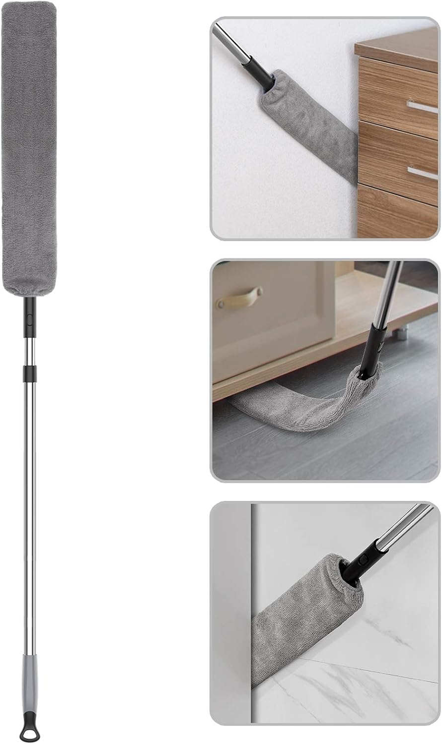 MR.SIGA Microfiber Gap Duster with Stainless Steel Adjustable Handle