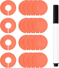 uxcell Clothes Dividers,20 Pack Round Closet Rack Dividers Clothing Rack Size Dividers Blank Labels with Marker Pen Writable & Reusable for Hanging Clothes Sorting Size, Orange