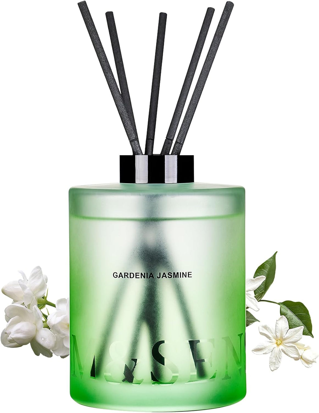 M&SENSE Reed Diffuser Set, Gardenia Jasmine, 17 oz Natural Essential Oil