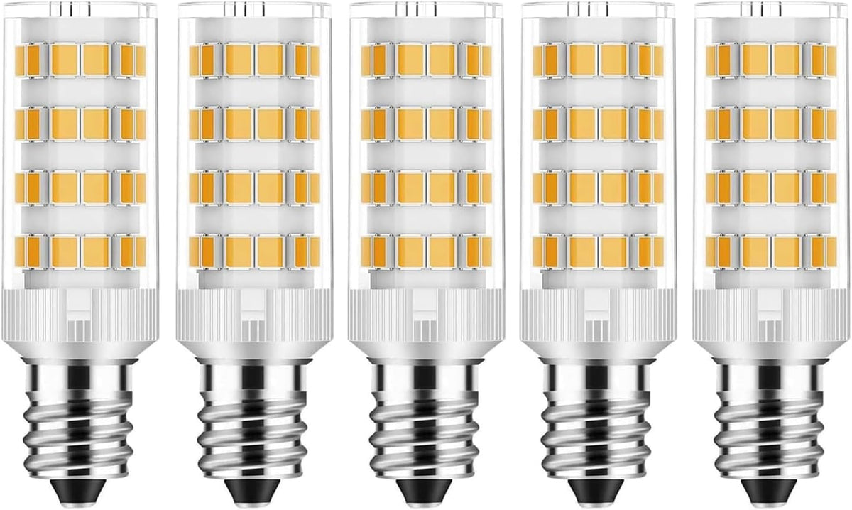 Salt Lamp Bulbs E12 T20 C7 5W 110V 2700K Warm White Light 500lm for Himalayan Salt Lamps & C7 Replacement Bulbs, Dimmable,Night Lights - 5Pack (5)