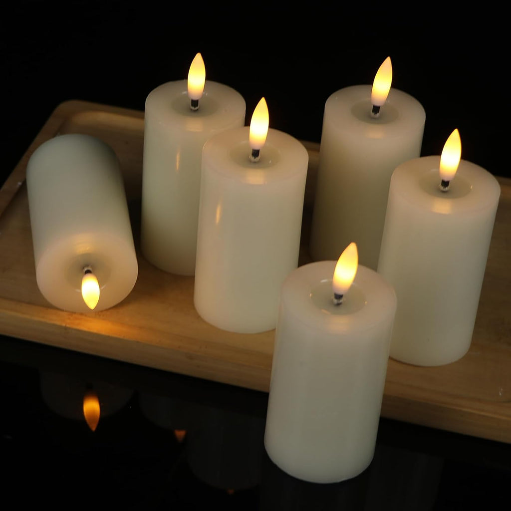 Votive Flameless LED Candles Battery Operated with Remote Timer, Ivory