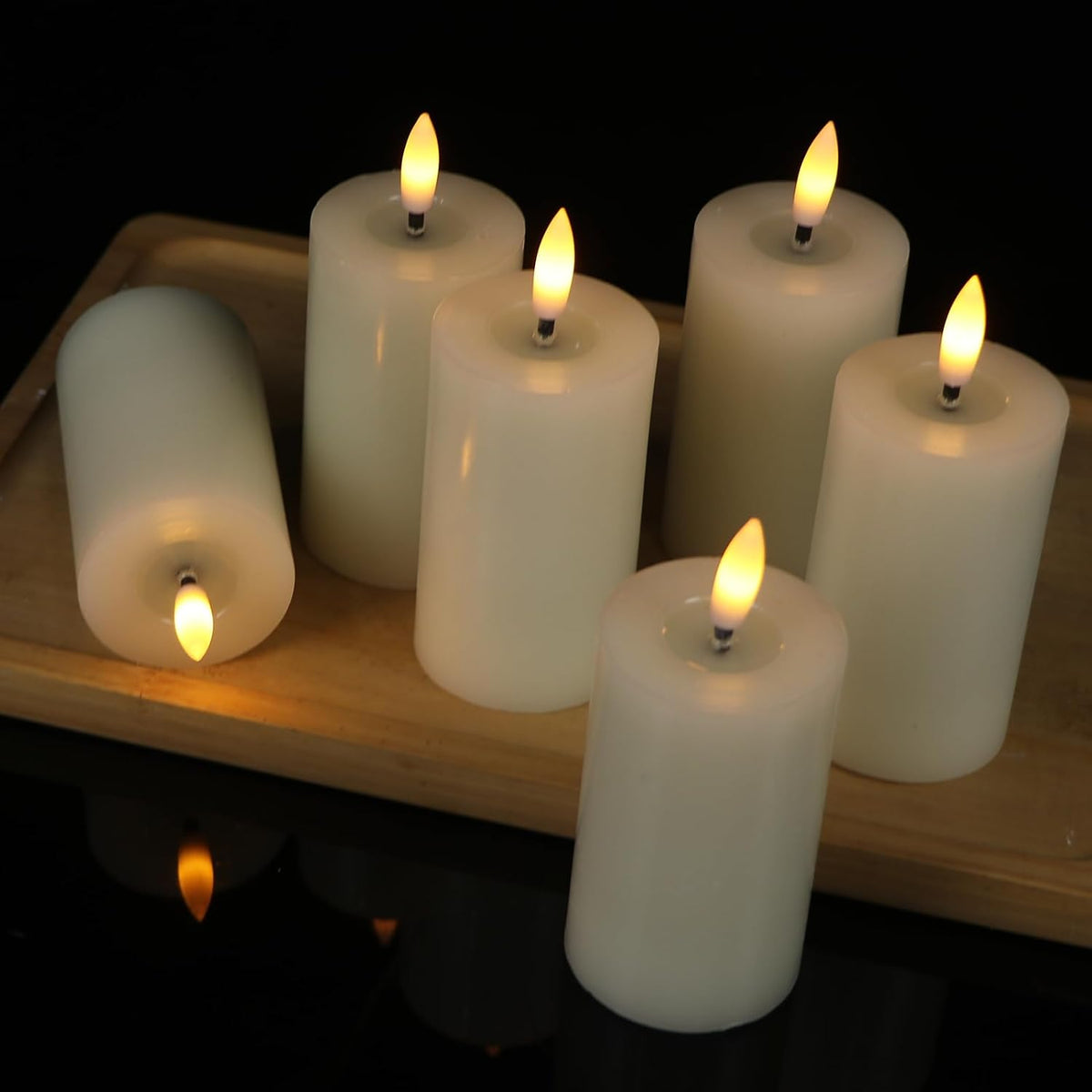 Votive Flameless LED Candles Battery Operated with Remote Timer, Ivory