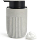 Blue Ceramic Foaming Soap Dispenser for Bathroom Countertop 13oz