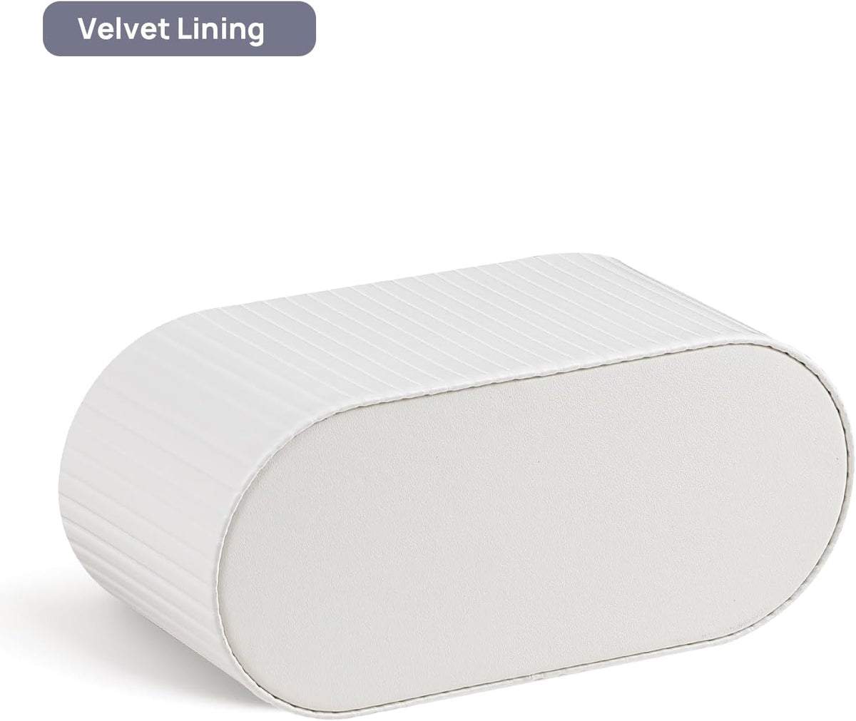 Oval Pen Holder for Desk, Remote Control Holder, Ivory
