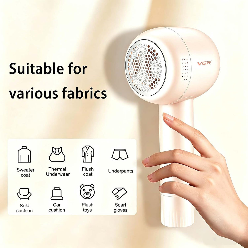 VGR 813 Rechargeable Fabric Shaver,6-Blade Lint Remover,Pink