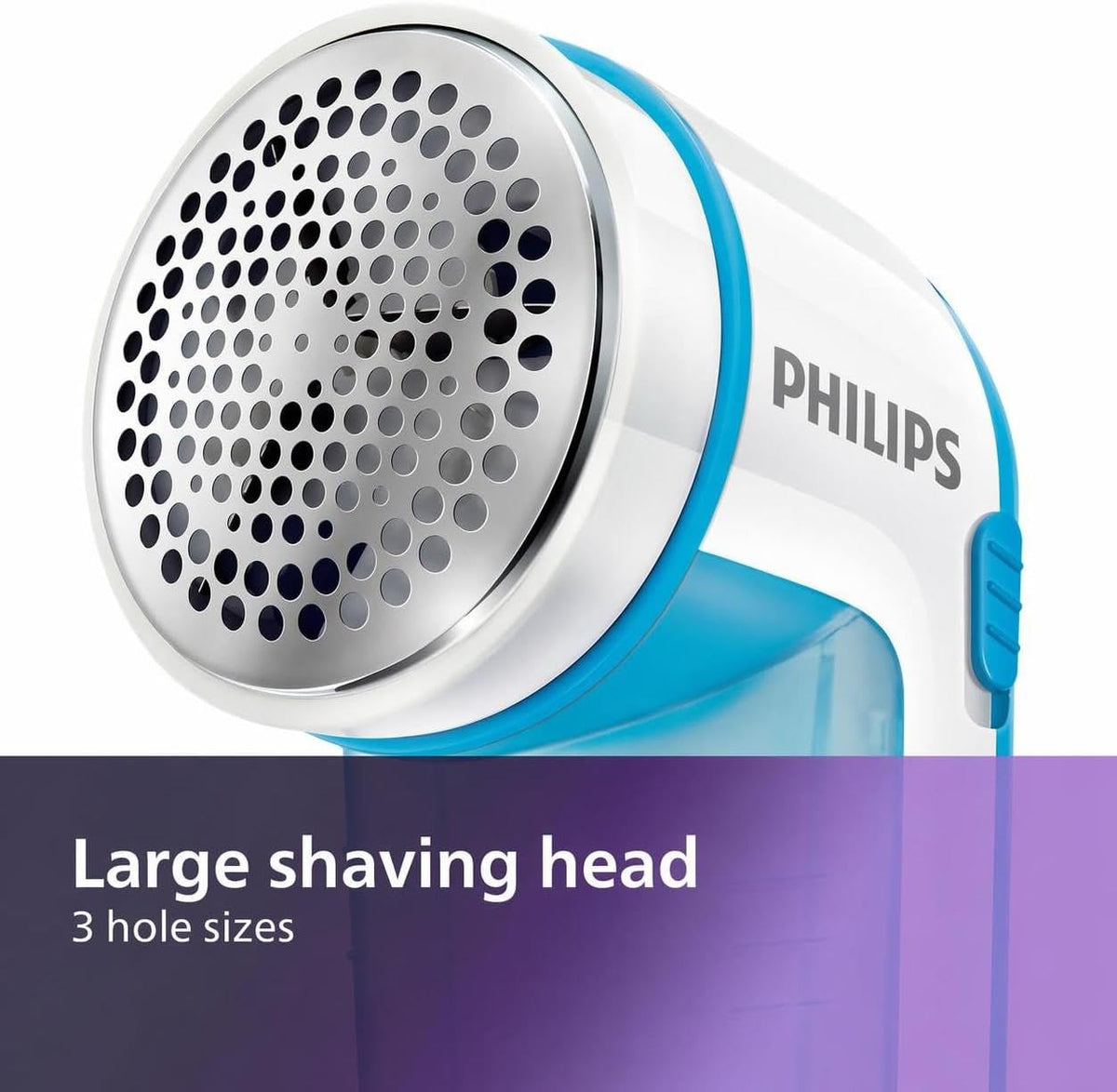 Philips Fabric Shaver, Removes Pills and Lint, Large Blade Surface, Blue