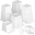 Utopia Bedding Adjustable Bed Risers 3 & 5 Inch, White, 4-Pack