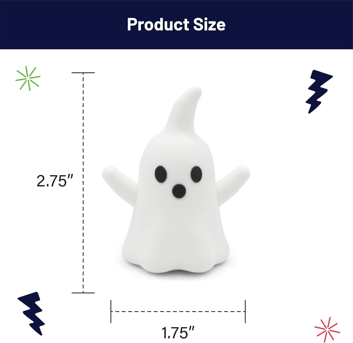 Figurine Ring Holder – Cute and Decorative Jewelry Organizer for Rings, Earrings & Small Accessories – Perfect for Vanity, Dresser, or Bathroom Countertop– Ghost