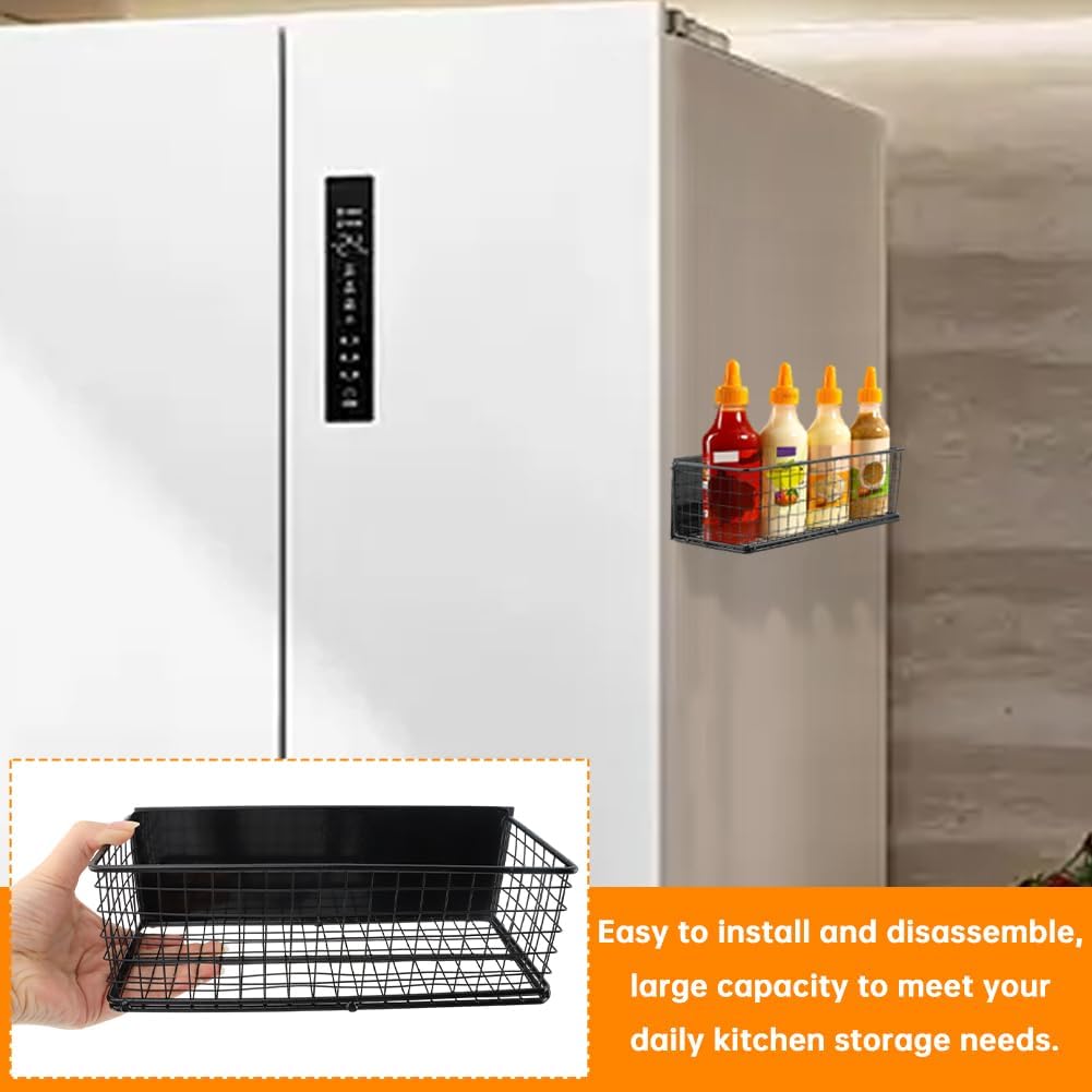 Magnetic Shelf Fridge Basket Bin, Dryer Ball Holder Whiteboard Cabinet
