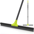 TidyBliss 24” Wide Floor Squeegee Broom Heavy Duty with 62” Long Handle