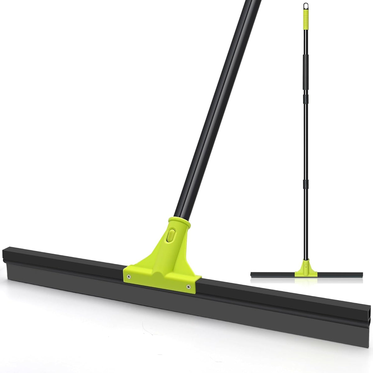 TidyBliss 24” Wide Floor Squeegee Broom Heavy Duty with 62” Long Handle