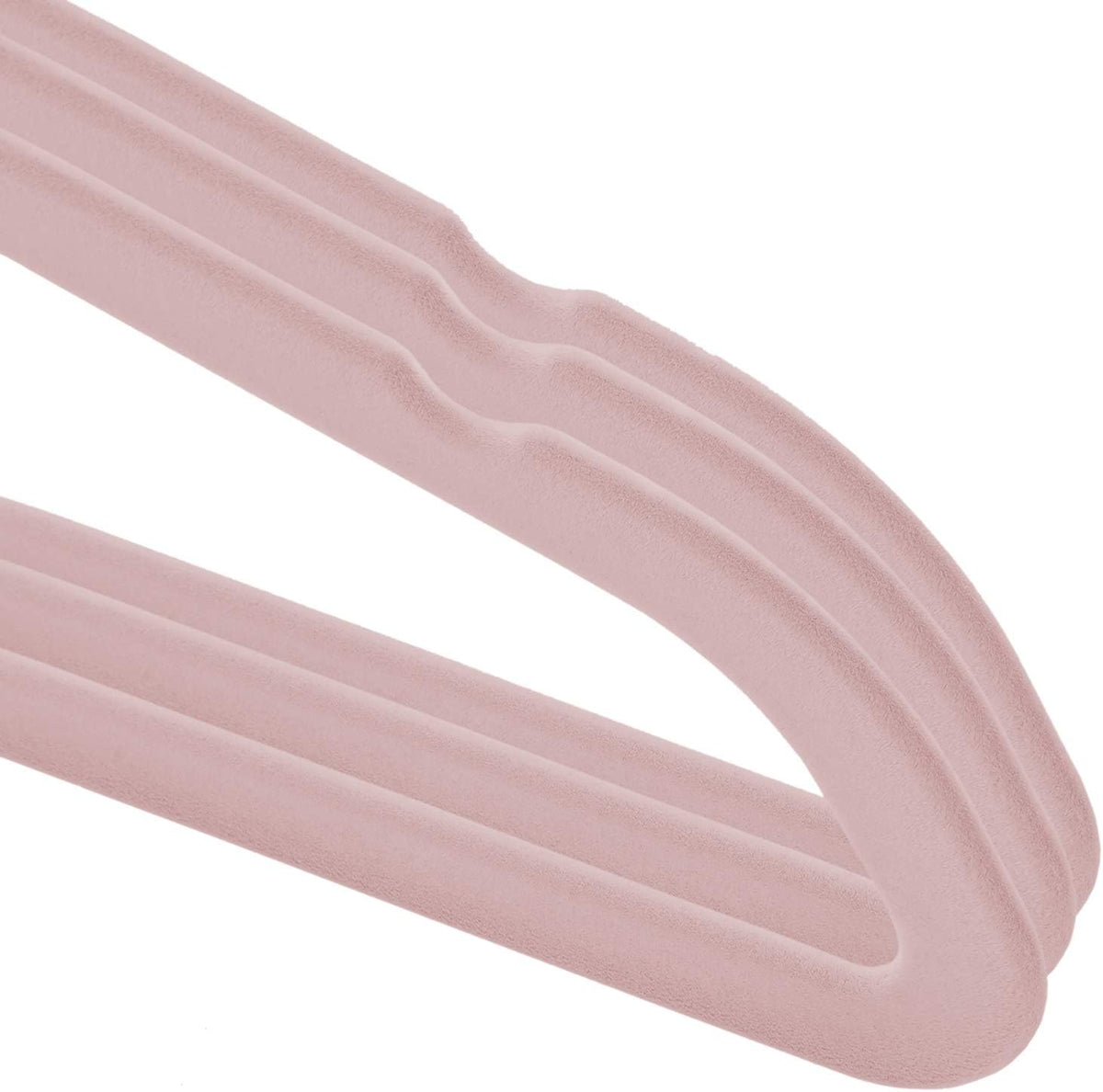 Casafield 50 Velvet Baby Hangers - 11" Size for Infant & Toddler Clothes - Light Pink