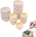 16 PCS Wooden Pinch Bowls, 2 Size Mini Unfinished Bowl, Round Condiment Container, for DIY Crafts, Painting, Sorting, Dips Sauce, Nuts, Spice, Candy (1.2'' x 2.2'', 1'' x 1.6'')