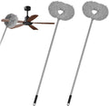 2PCS Ceiling Fan Cleaner Duster, Adjustable Microfiber Duster, Gray