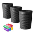 Small Trash Can 3 Pack 1.8 Gallons, Bathroom Trash Can & Garbage Can with 6 Trash Bags, Bedroom Trash Bin & Waste Basket for Office, Bedroom, Living Room, Kitchen, Compact Space
