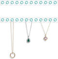 Mymazn Acrylic Necklaces Holder Wall Mounted Necklace Hangers Hanging Jewelry Organizer with 12 Hooks, Clear Jewelry Hangers for Necklace Organizer for Girls Women, Necklace Hooks for Wall, Closet