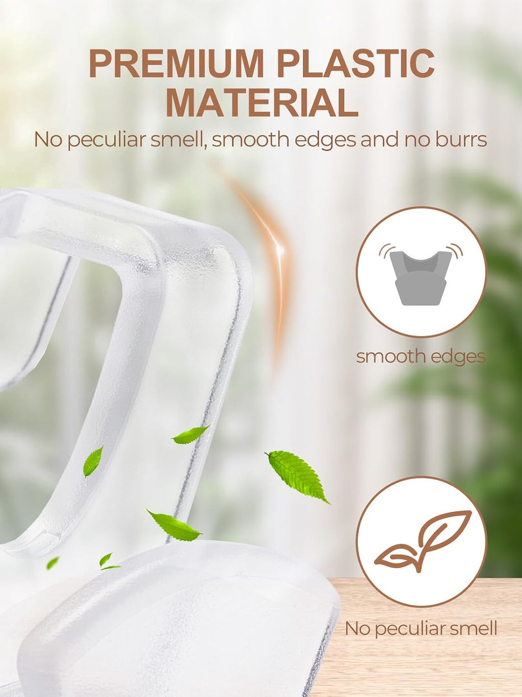 HOUSE DAY Space Saving Hangers 100 Pack, Clear Hanger Connector Hooks