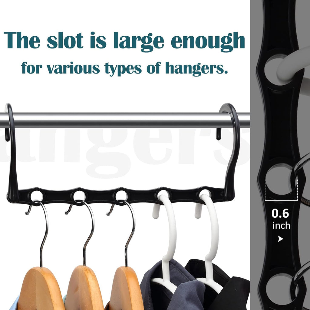 AMKUFO Closet Organizers and Storage 20 Pack Hanger Organizer Magic Hangers Space Saving Hanging Plastic for Heavy Clothes, Dorm Room Bedroom Home RV Car Camper Organization Essentials