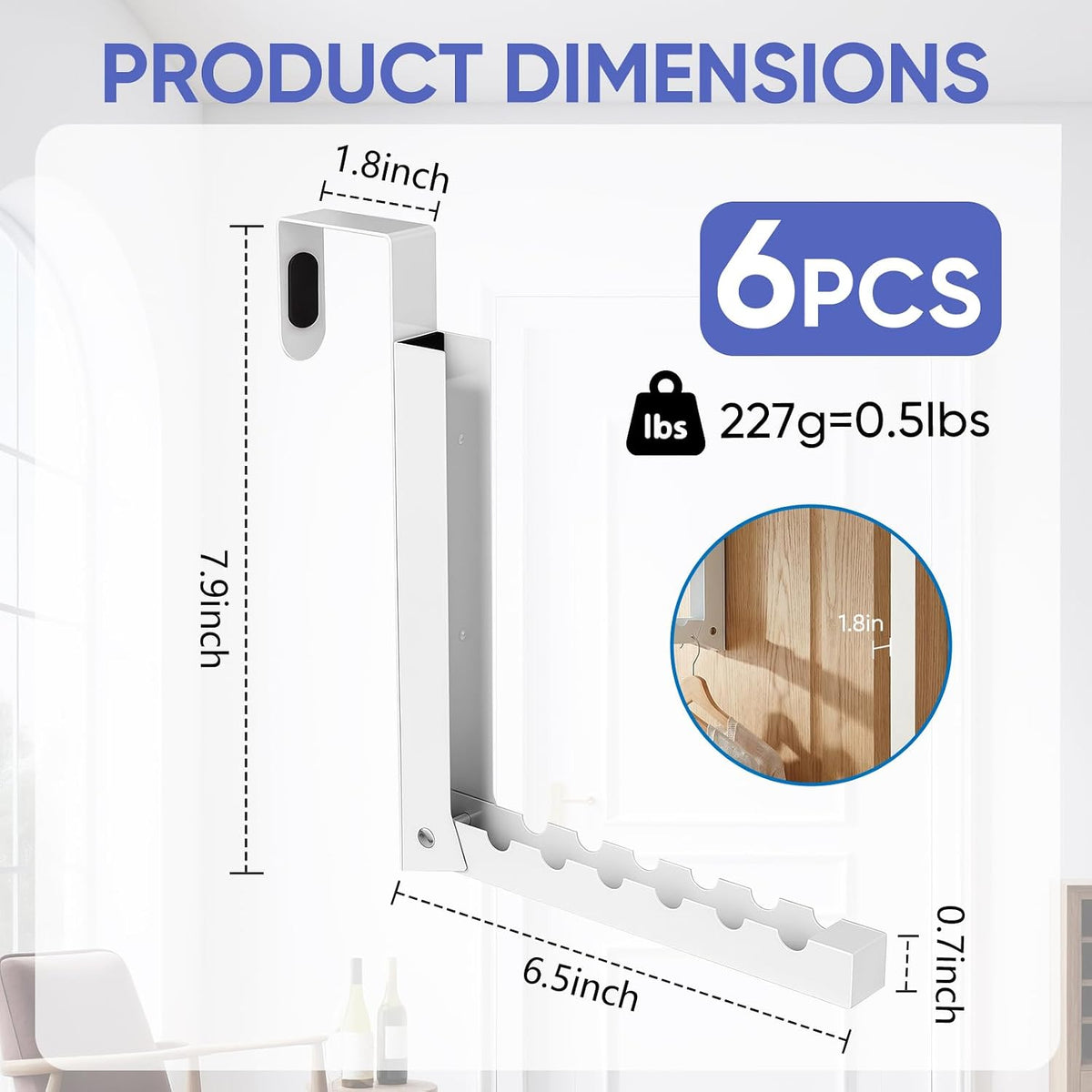 Over the Door Hooks, Clothes Hanger for Laundry Room
