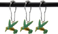 Hummingbird Shower Curtain Hooks Rings Bird Garden Nature Spring Theme Decoration Stainless Steel Rustproof Set of 12 (Patina)
