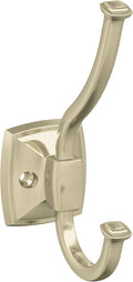 Amerock Kinsale Double Prong Golden Champagne Wall-Mounted Hook