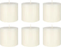 Mega Candles 6 pcs Unscented Solid Off White Pillar Candles, Hand Poured Premium Wax Candle 3 Inch x 3 Inch, Home Décor, Spas, Weddings, Occasions, Party, Centerpieces, Holidays, Vigils, Prayers