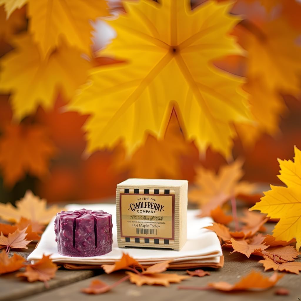 Two Candleberry Hot Maple Toddy Scented Candle Melts | Best Wax Melts for Candle Warmers | Scented Wax Melts | Cake Simmering Tart Melt