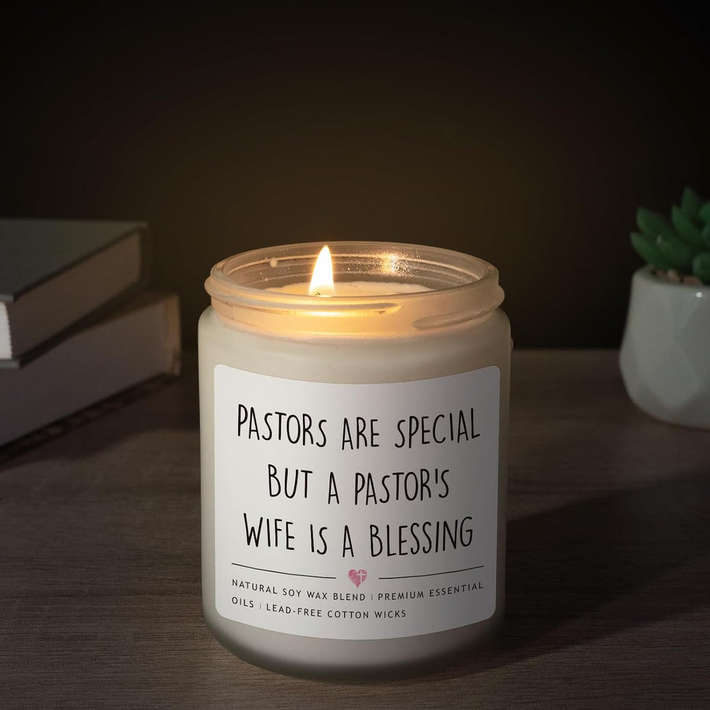 Pastors Wife Appreciation Gifts for Women, Lavender Scented Soy Wax Candle