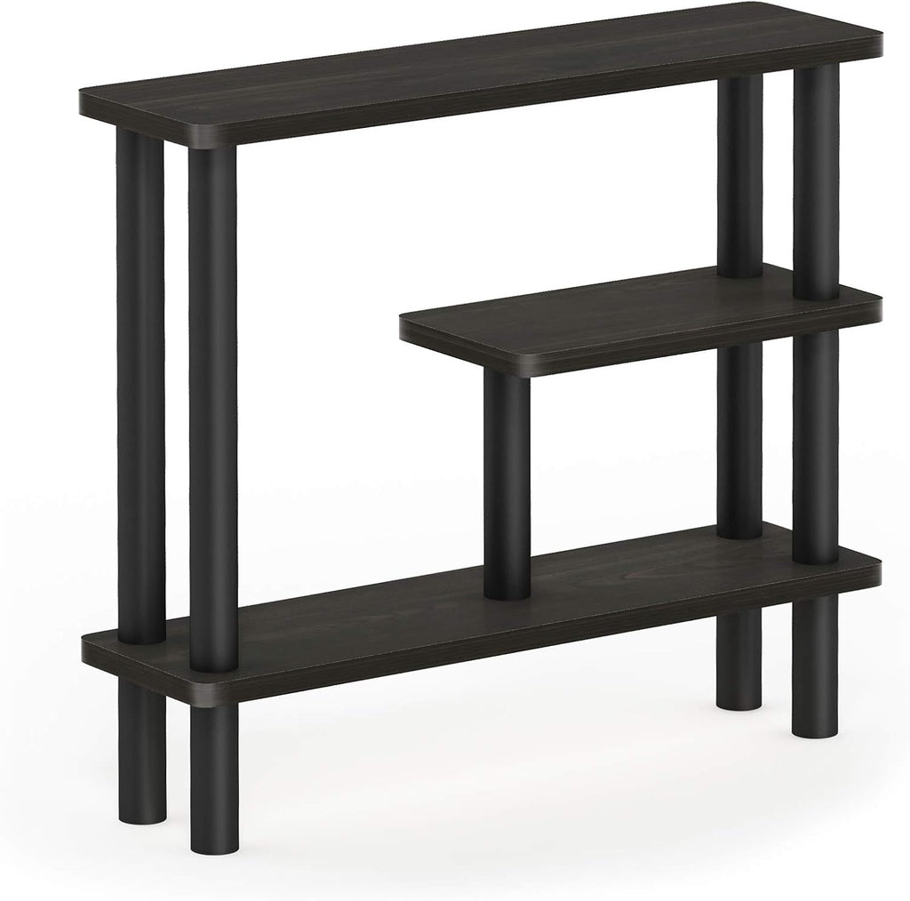 Furinno Turn-N-Tube Slim Space Saving Storage Rack, Espresso/Black