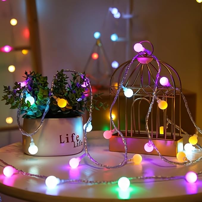 LED Globe String Lights, 33ft 100 LED Connectable Easter String Lights with 8 Modes, Waterproof Easter Fairy Lights for Indoor Outdoor, Party, Wedding, Bedroom, Easter Decorations- Multicolor