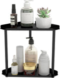 Jesginboo 2 Tier Bathroom Counter Organizer, Vanity Organizer Corner Shelf