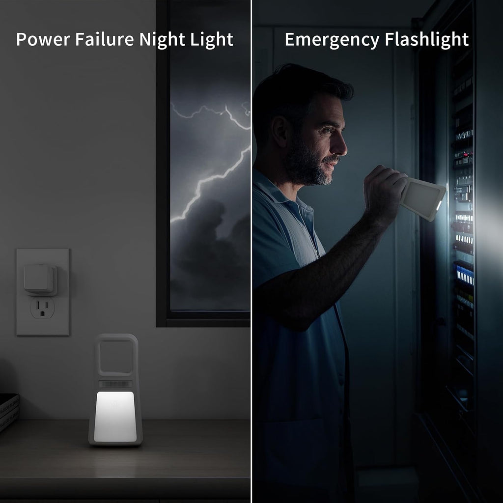 Dawnrise 3 Pack 5-in-1 Power Failure Night Lights, Wireless Charging