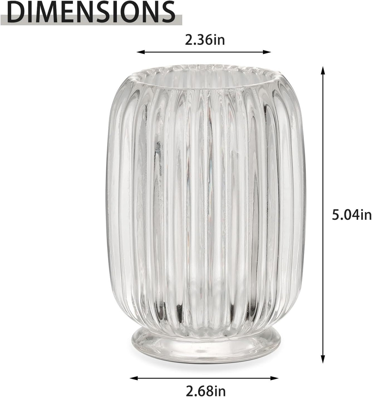 VanEnjoy Clear Toothbrush Cup Glass Toothbrush Holder for Bathroom, Unique Toothbrush Holder