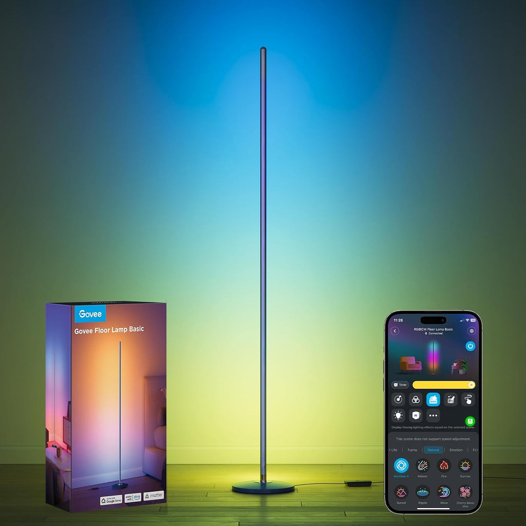 Govee RGBIC Floor Lamp Basic, 1000lm LED Corner Lamp, Blue