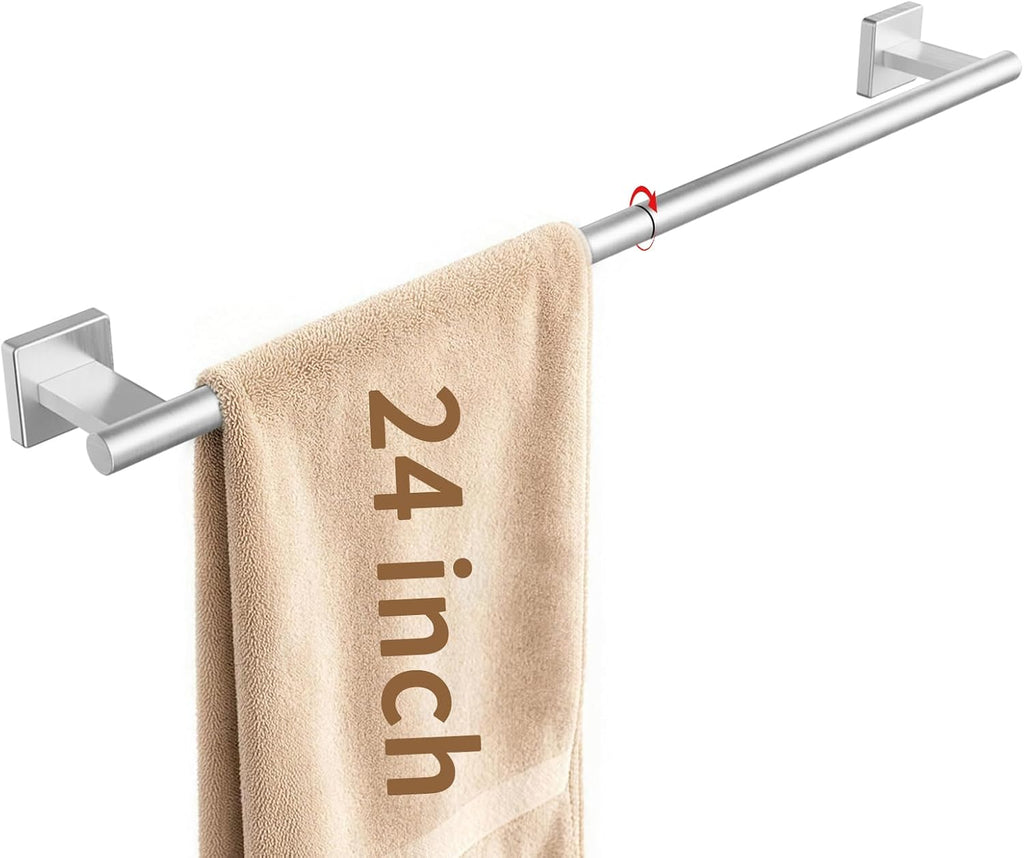 Brush Nickel Towel Bar, 24 Inch Towel Racks for Bathroom Wall Mounted