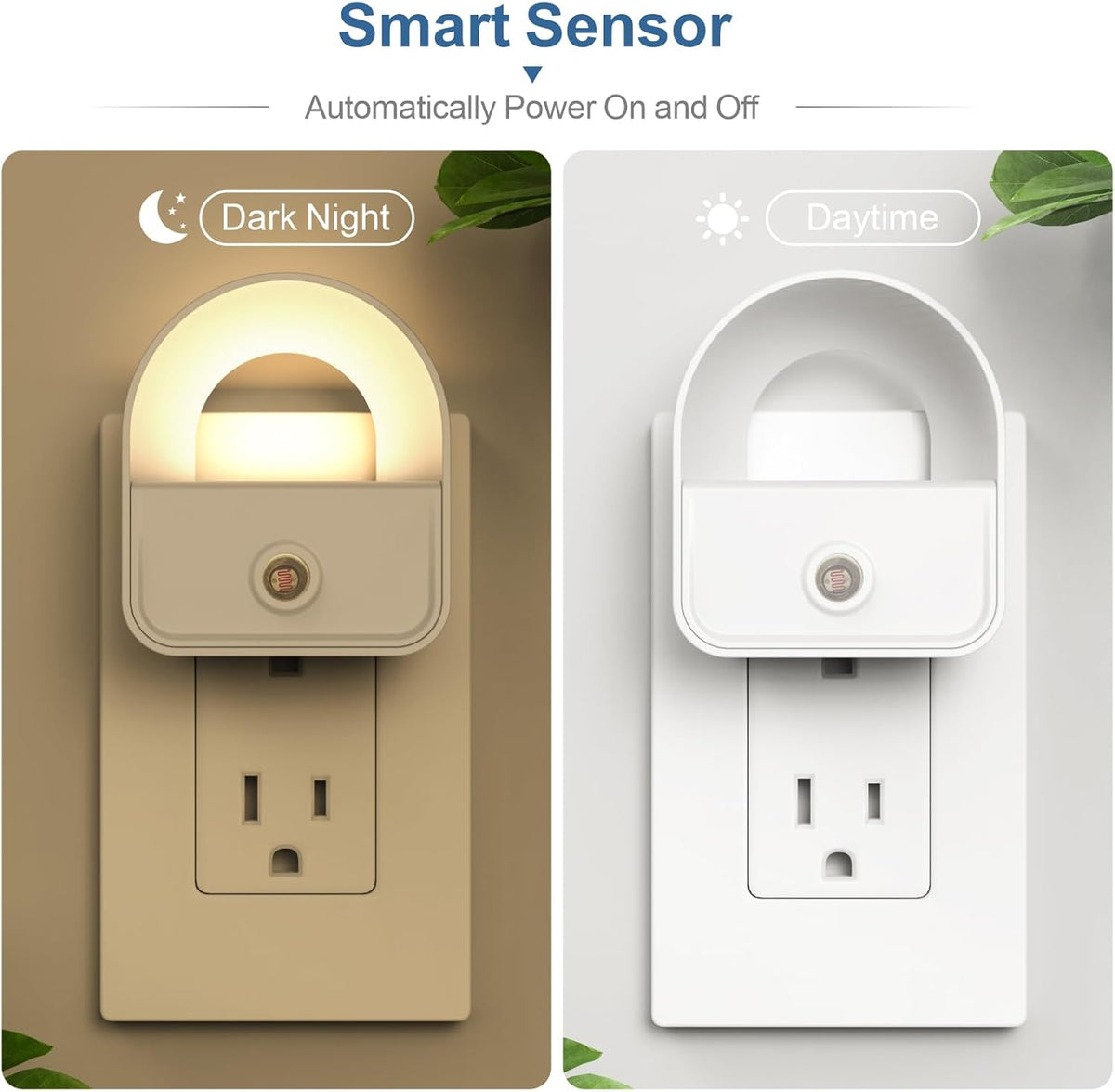 Night Lights, Night Light Plug into, Warm LED Nightlights, 6 Pack