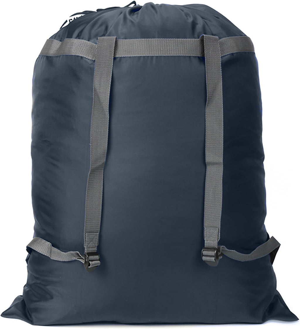 Laundry Bag Backpack, 27"x 34"Laundry Bag with Straps & Drawstring, Navy