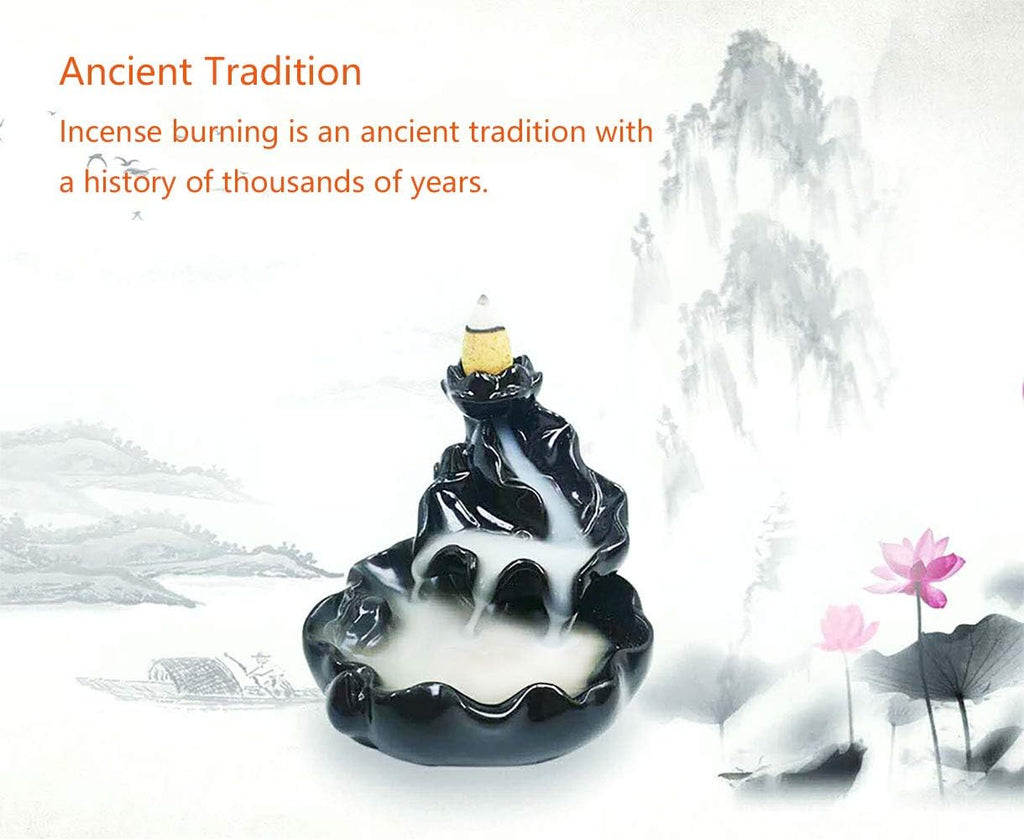 360 PCS Backflow Incense Cones 9 Kinds of Incense Cones for Waterfall Natural Scents for Backflow Incense Burner