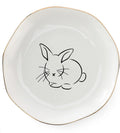 HOME SMILE Bunny Ring Dish,Rabbit Jewelry Tray,Easter Gifts for Women,Ceramic White,4"