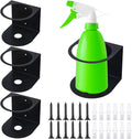 Gerrii 4 Pcs Spray Bottle Holder Wall Mount Stainless Steel Holder, Black