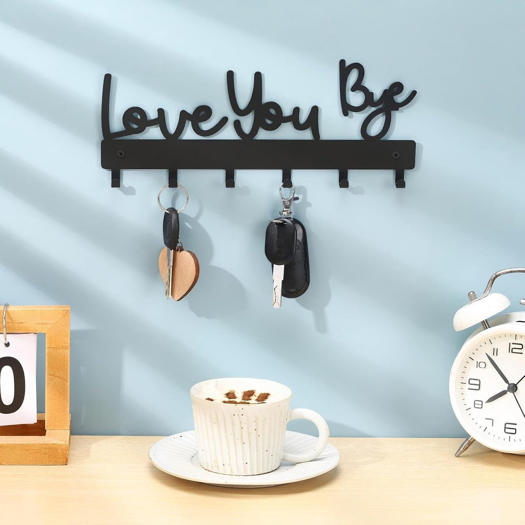 Love You Bye Key Holder Wall Mount Hook,Hook Style,10 X 4