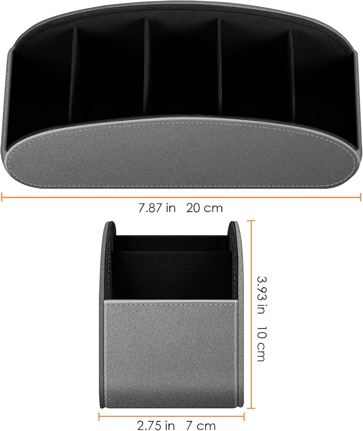 FINTIE Remote Control Holder with 13 Compartments Vegan Leather