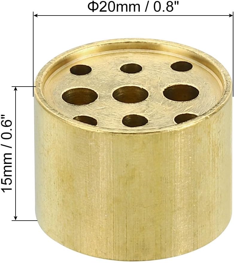 PATIKIL 2Pcs Brass Incense Cone Burner Stick Holder 0.8" Dia.0.6" Tall