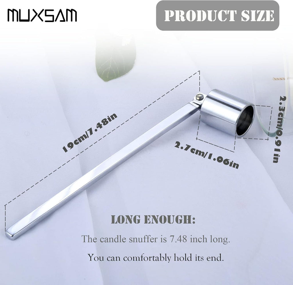 1Pc Candle Snuffer Candlesnuffers Extinguisher with Long Handle Silver