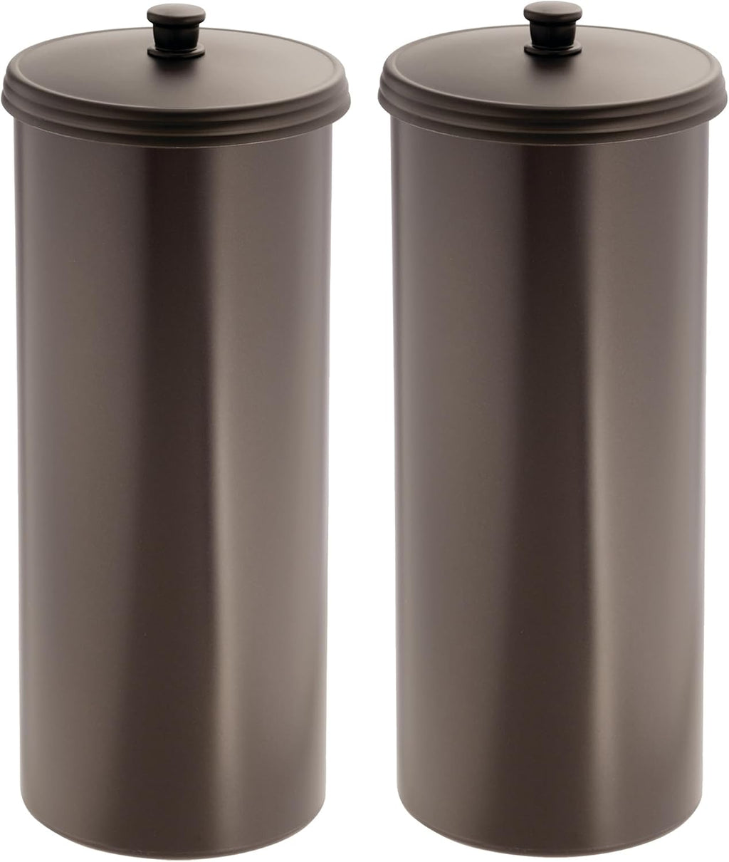 iDesign Freestanding Bathroom Toilet Paper Storage Holder, 2-Pack, Bronze